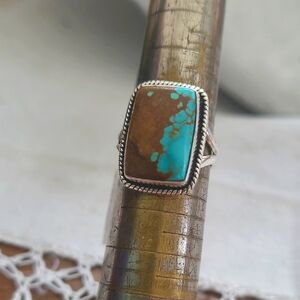 Sterling Silver Number 8 Turquoise Ring
